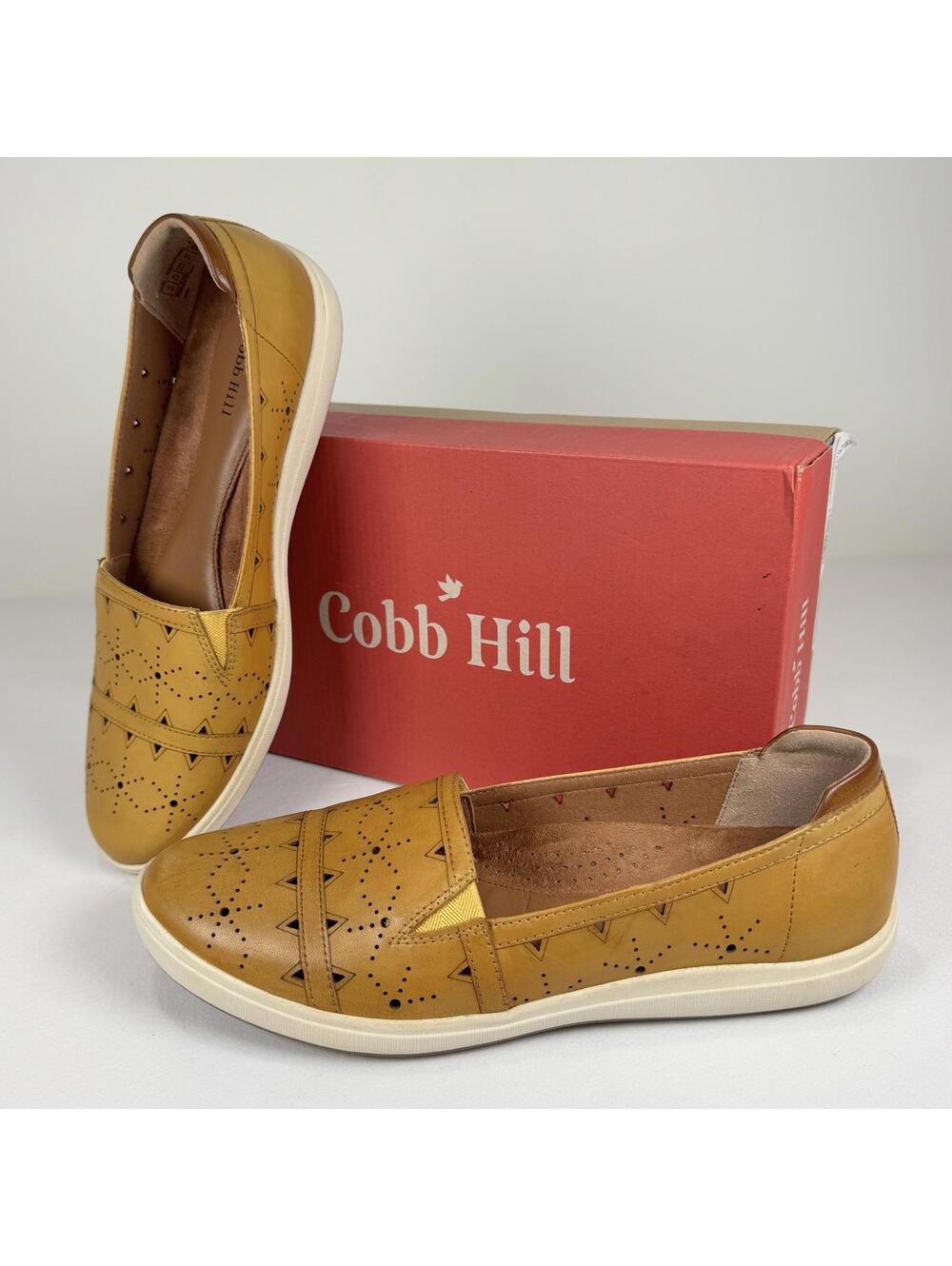 NEW Cobb Hill Yellow Bailee Slip-On Shoes - Size 10
